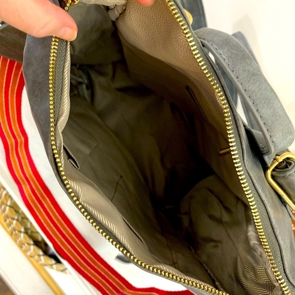 BRAND NEW! Grey Camden Bag w/Aqua Brown Crossbody Strap💙🤎 - Picture 12 of 16